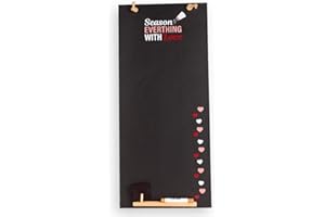 Chalkboards UK Season Everything - Lavagna/memo da cucina con corda, vassoio e gesso, in legno, 60 x 26,5 x 1 cm