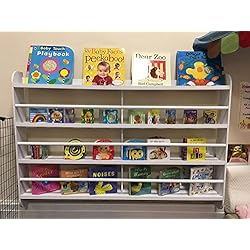 Bibliothèque, en bois, à fixation murale, étagère, rangement, chambre à coucher, pour chambre d'enfants, par Top Home Solutions®