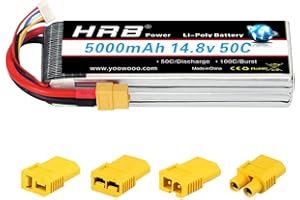 HRB POWER HRB 5000mAh 14.8V 50C 4S Lipo batería Pack for Modelismo RC Car Heli Plane Boat Truck FPV Auto helicóptero avión Toys（XT60/EC3/Deans/Tra/Tamiya