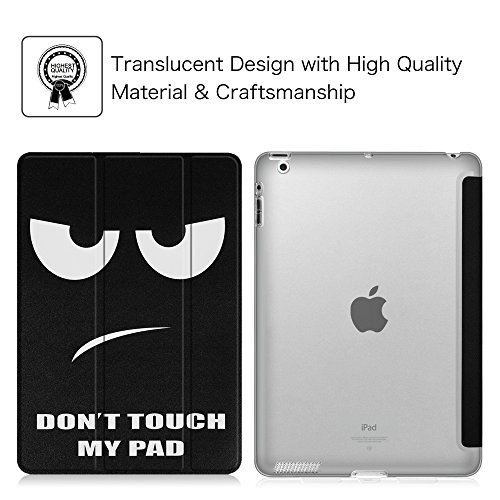 Fintie iPad 2 / 3 / 4 Hülle Case – Ultra Slim Superleicht Schutzhülle mit Lichtdurchlässig Rückseite Abdeckung Smart Cover Tasche mit Auto Schlaf / Wach und Standfunktion für Apple iPad 2 / iPad 3 / iPad 4 Retina Tablet, Don’t Touch - 2