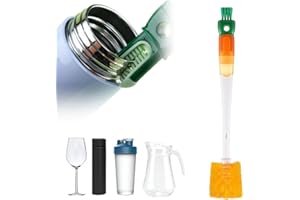 TOPBASHGO 5 in 1 Scovolino per Borraccia, Set di Scovolino per Bottiglie Delle Bottiglie, Scovolino Lavabottiglie per Pulire Cannucce, Tazze da Tè, Bottiglie Sportive (giallo)