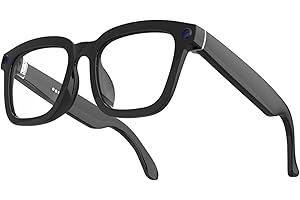BLESSOURCE AI Smart Glasses with Camera, 800W HD for Photos & Videos, Hands-Free Vlog Recording, Real Time Translation, Powered by ChatGPT, Open-Ear Audio, Ultra-Light Design for Traveling, Pet & Kid, Outdoor