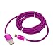 Produktbild Smartfox USB C Kabel auf USB A Datenkabel Ladekabel aus Nylon 1m in pink für Typ C Geräte
