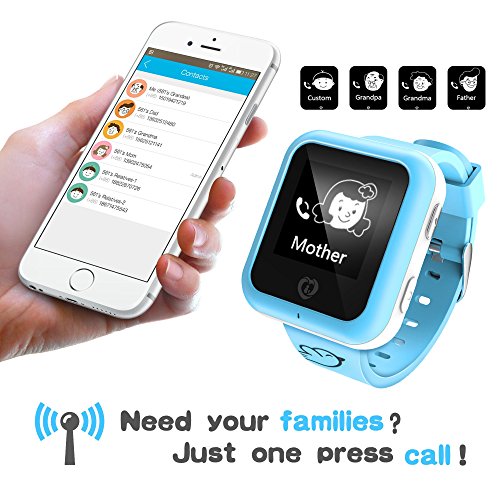 Misafes Unisex kinder Smart Uhr Sport Monitor GPS Tracker Digitaluhr Babyphone Baby Telefon Handy (SIM-Karte ist nicht enthalten) - 2