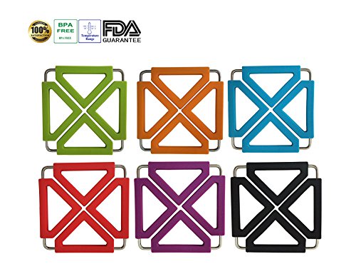 Tenta Kitchen Heavy Duty pieghevole sottopentola in silicone/espandibile/pieghevole... Square