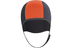 Perfeclan 3mm Néoprène Plongée Chapeau Protection Flexible Oreille Natation Chapeau Bonnet Combinaison Capuche pour Canoë Snorkeling
