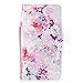 Produktbild Huawei P8 Lite 2017 Hülle, Chreey PU Leder Schutzhülle mit Verträumte Blumen Muster Bumper Flip Wallet Case Handyhülle