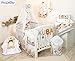 10 PCS BEDDING SET BABY COT BED/COT QUILT BUMPER CANOPY +HOLDER (to fit cot size 120x60cm, Grey & White Owls)