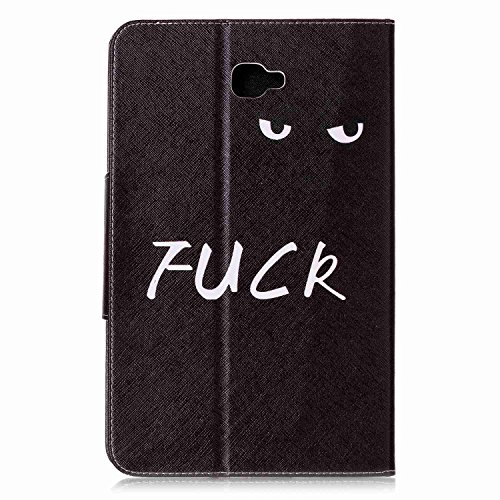 für Samsung Galaxy Tab A 10.1 Hülle Auge Fuck Muster,SKYXD [Auto Schlaf/Wach Funktion] PU Folio Klappbar Schutzhülle [Standfunktion/Brieftasche Kartenfach/Magnet] Klapphülle mit [Eule Handyanhänger + Eingabestift] 3 in 1 Zubehör Handy Tasche Etui for Samsung Galaxy Tab A 10.1 Zoll T580N T585N Bookstyle Flip Case Leather Cover With [Stylus and Dust Plug] - 3