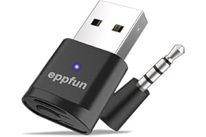 eppfun [Gen2] AK3040 Plus USB Bluetooth 5.2 APTX-Trasmettitore adattivo, adattatore audio wireless con aptX/aptX HD/aptX LL, dongle audio a doppia connessione, compatibile con PS4/PS5/Mac/PC