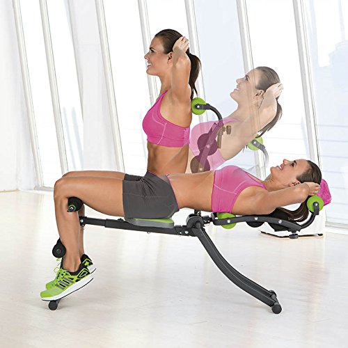 VITALmaxx 00162 Swingmaxx Fitnesstrainer 6 in 1 | Trainiert Bauchmuskeln, Rücken, Bizeps, Trizeps & Schultern | Platzsparend Verstaubar | Schwarz-Grün - 5