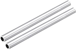 DMiotech 2pz (16mm OD x 12mm ID) Tubo Rotondo in Alluminio 6063 Lunghezza 200mm Tubazione Metallico per Costruzione di Telaio Macchinari Progetti Fai Da Te