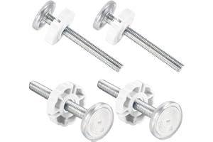 Barrière sécurité Enfant 4 pcs M10 Tige filetée pour barrière bébé ou Animal de Compagnie Stair Gate Tendeur Vis Stair Gate escalier Extension Lead Screw Rods Kit de vis（Blanc）