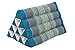 Produktbild Kleines Thaikissen Dreieck 33 x 20 cm Kissen mit Füllug aus Kapok Dreieckskissen aus Thailand, Dekokissen oder Stütze, blau
