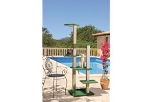 CLEVERCAT Outdoor Kratzbaum St. Tropez. Mit stufenförmig angeordneten Liegeetagen für leichten Aufstieg. Ideal auch für kleine und ältere Tiere. 7416