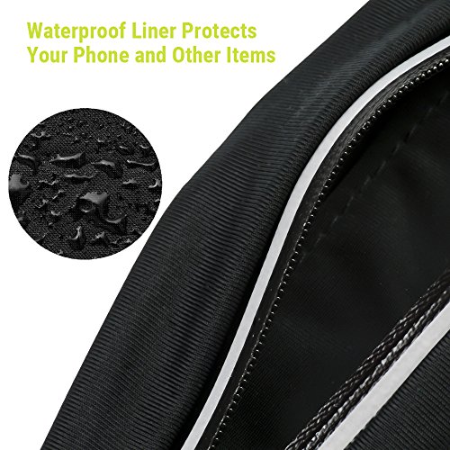 Gear Beast impermeabile corsa cintura marsupio marsupio. ID e porta chiavi. Slim regolabile sport e viaggi confezione puÃ² contenere cellulari inclusi iPhone x 8Â 7Â 6S 6Â Plus Galaxy S6Â S7Â Edge S8Â Plus note 8, Black