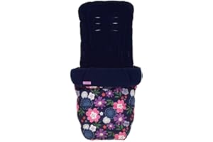 Cosatto Coprigambe universale – Cosy Toes, per tutte le stagioni, passeggino trapuntato, fodera per passeggino, lavabile, con canguro Puch per le mani, Dalloway