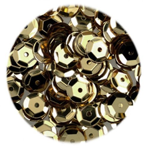 bastelkoerble® Pailletten in " Gold ", 6mm - 4000Stück EFCO gewölbt