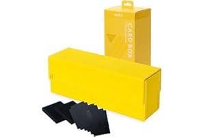 Vault X pudełko do przechowywania kart kolekcjonerskich, materiał Exo-Tec, magnetyczna pokrywa, przegrody i piankowe wypełnienia, pudełka na talie, toploadery, TCG (Żółty)