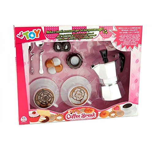 Viscio Trading 174399 - Moka de café con 2 Tazas Galletas, 10 Piezas