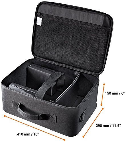 celexon Maletín para proyectores Economy Line Large hidrófugo y lavable carcasa dura - 41x29x15 cm - 100% poliéster - negro