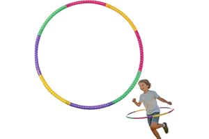DOUKESH Hula Hoop para Niños,Hula Hoop Desmontable,Hula Hoop Fitness Niños,Aro de Fitness Desmontable,8 Secciones Hula Hoop,Aro de Ejercicio Físico Ajustable para Gimnasia, Baile, Juegos,Entrenamiento