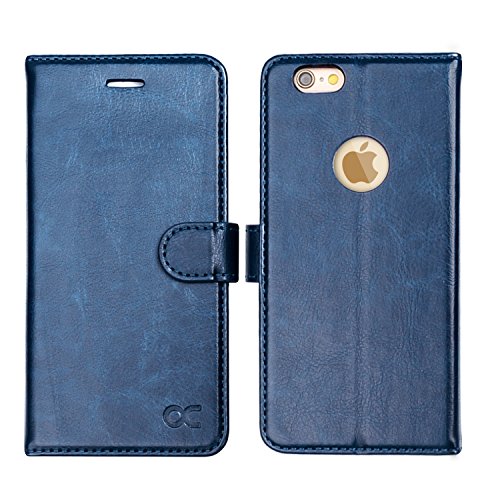 OCASE iPhone 6 Case iPhone 6S Case [Screen Protector Included] Wallet Leather Case For Apple iPhone 6/6S Devices - Blue
