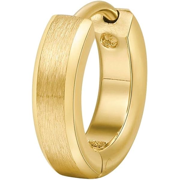 Orecchino Uomo Brosway Ink - Cerchio In Acciaio 316L Con Croce, 28 Mm, Collezione Urban