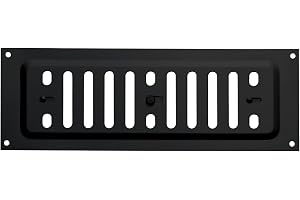SOTECH rostfritt stål SS304 ventilationsgaller stängbart svart 260 x 90 mm