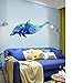 Produktbild WandSticker4U- XL Wandtattoo "Delfin" blau | 150x60cm | Wandsticker Delphin Unterwasserwelt Fische Ozean Aquarium See Meer Unterwasser | Fliesenaufkleber Deko Badezimmer Bad Kinderzimmer