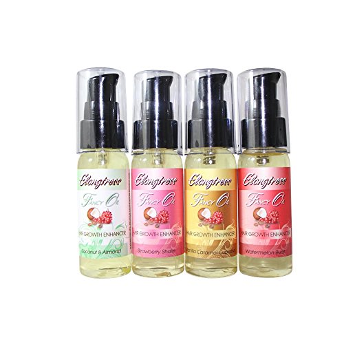 Elongtress Fantasía aceite Mini Bundle - Strawberry Shake, Vanilla Caramel Cupcake, Watermelon Burst & Coconut & Almond