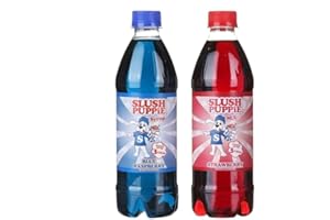 Fizz Creations - Original Slush Puppie Sirup blaue Himbeere + Erdbeere | 2 er Set Slushie Maker Sirup | Slush Maschine Sirup | Crushed Ice-Tea | Geschenk für Geburtstagsparty, Cocktail, Sommerfest