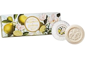 Saponificio Artigianale Fiorentino, Sapone vegetale profumato con Bergamotto e Gardenia, 3 x 100 grammi