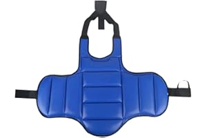 kowaku Réversible Karaté Poitrine Garde Corps Protecteur MMA Taekwondo Protecteur Gilet pour Unisexe Enfants Sparring Martiaux Sanda