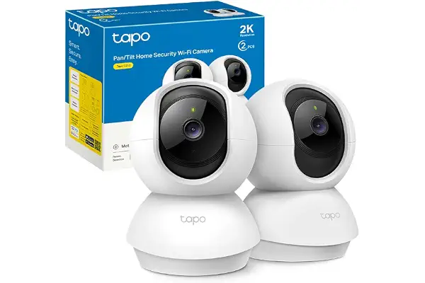 Tapo C210(2-Pack) - Cámara IP WiFi 360° Cámara de Vigilancia 2K (3MP),Visión Nocturna Admite Tarjeta SD hasta 512 GB, Detección de Movimiento, Control Remoto, Compatible con Alexa