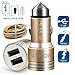 Produktbild VONKY 2,1A + 1A Dual Port KFZ Hammer Auto Ladegerät Autoladegerät mit 2 in 1 Micro-USB Android und iOS Kabel - Gold