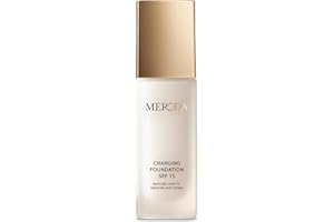 MERODA® Changing Foundation SPF 15 [LIGHT TO MEDIUM SKIN] - Foundation Color Changing - Farbwechselnde Foundation für Reife Haut - Make Up Hautton Anpassend - Foundation Gesichts Make Up