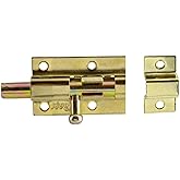 Badem10 K&uuml;&ccedil;&uuml;k Mavzer S&uuml;rg&uuml; S&uuml;rg&uuml;l&uuml; S&uuml;rg&uuml;s&uuml; Kilit 25x40 mm Kapı Pencere Emniyet Kilidi Metal Prin&ccedil; Sarı