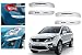 Auto Pearl Premium Quality Car White Chrome Bumper Safety Guard Protector - Tata Hexa - Set of 4Pcs RS.699.00