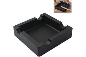 USEAMIE Popielniczki do cygara na zewnątrz, niezniszczalne duże pierścienie, silikonowe popielniczki na patio, na zewnątrz, do wnętrza, dekoracja domu z 4 uchwytami na cygara, minimalistyczna popielniczka