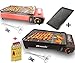Produktbild Rsonic Rot Gasgrill + 4x Butan gas kartuschen  Red Camping gasgrill mit Grillrost und Grillplatte geeignet für für Garten, Terrasse, Picknick, Ersatz Ofen bei Stromausfall, Camping usw.