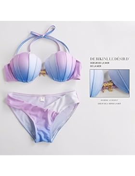 GK-Gradiente di sirena 4 divisa bikini che Bay split,Bretelle sottili attraversando,XL