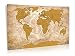 Produktbild Antik Gold Rubbel Weltkarte - Limited Edition 2017 - XXL Design Rubbel Weltkarte mit 3D Relief-Optik (einzigartiges Berg und Ozean Relief) - Original Wenschow seit 1918 - (Dünn laminiert: beschreib- u. abwischbar / Länderfarbschutz beim Rubbeln)