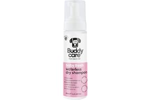 Buddycare Vattenfritt torrschampo för hundar (200 ml) – babyfräsch doft, för känslig hud, naturligt hund-torrschampo utan skö