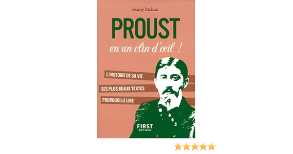 Amazon Fr Petit Livre De Proust En Un Clin D Oeil Pichon Fanny Livres