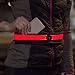 Produktbild Gürteltasche Sport Bauchtasche LED Laufgürtel - leuchtet im dunkeln - mit Handytasche Smartphone bis 5,2 Zoll (13,2cm) Laufgurt schwarz / rot