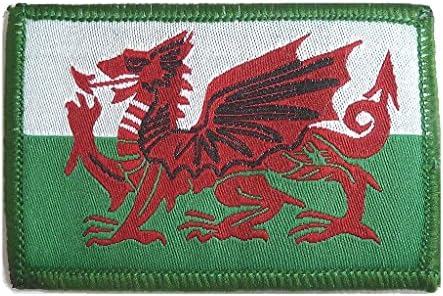 WELSH DRAGON PATCH Military forces Separate hook and loop fastened back UBAC Red and Green flag badge