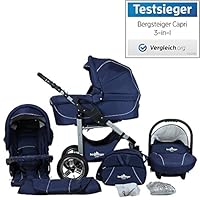 Bergsteiger Capri Kinderwagen 3 in 1 Kombikinderwagen Megaset 10 teilig  inkl. Babyschale, Babywanne, Sportwagen und Zubehr | Amazon price tracker  / tracking, Amazon price history charts, Amazon price watches, Amazon price  drop alerts | camelcamelcamel.com