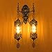 Produktbild LIGHTLAMPER Wandlampe Retro 2 Flamme Ethnischen Stil, Café Spezielle Restaurant Bar Hotel Gang Korridor Treppenhaus Dekorative Wandleuchte E27 Schraube 2 * 2w
