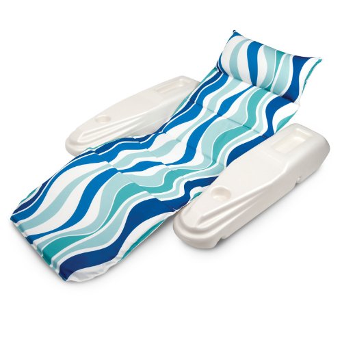 Poolmaster70745 Rio Sun Adjustable Chaise Lounge - Blue Currents by Poolmaster